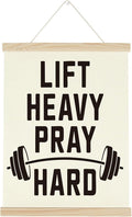 Gym Motivational Posters Funny College Dorm Posters Gifts for Guys Girls Friends Lift Heavy Pray Hard Gym Flag Wall Art Decor Sign for Home Gym Bedroom Office