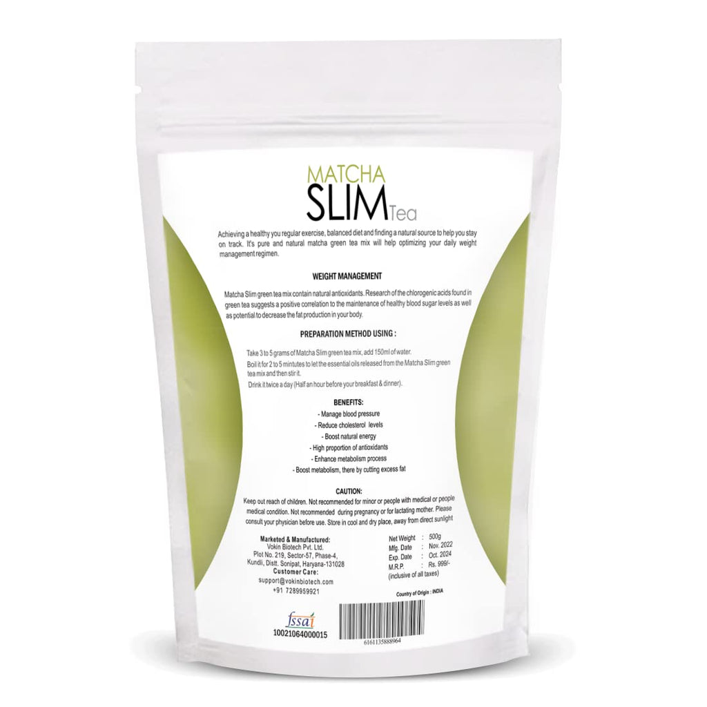 Vokin Biotech Matcha Green Tea Powder Supports Weight Loss Management | Rich In Antioxidants