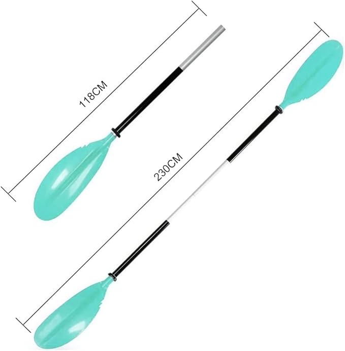 Kayak Paddle - Adjustable 2 Pieces Aluminum Alloy Shaft with Glass Fiber Blade for Surfing,Oar Fishing Easy Packable Travel