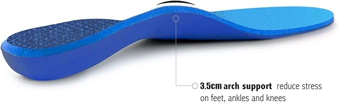 Plantar Fasciitis Feet Insoles Arch Supports Orthotics Inserts Relieve Flat Feet, High Arch (Mens 9-9 1/2 | Womens 11-11 1/2)