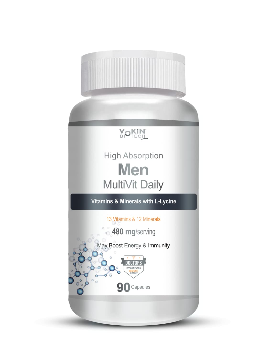 Vokin Biotech Men - MultiVit Daily - 13 Vitamins & 12 Minerals – Support Boost Energy & Immunity-