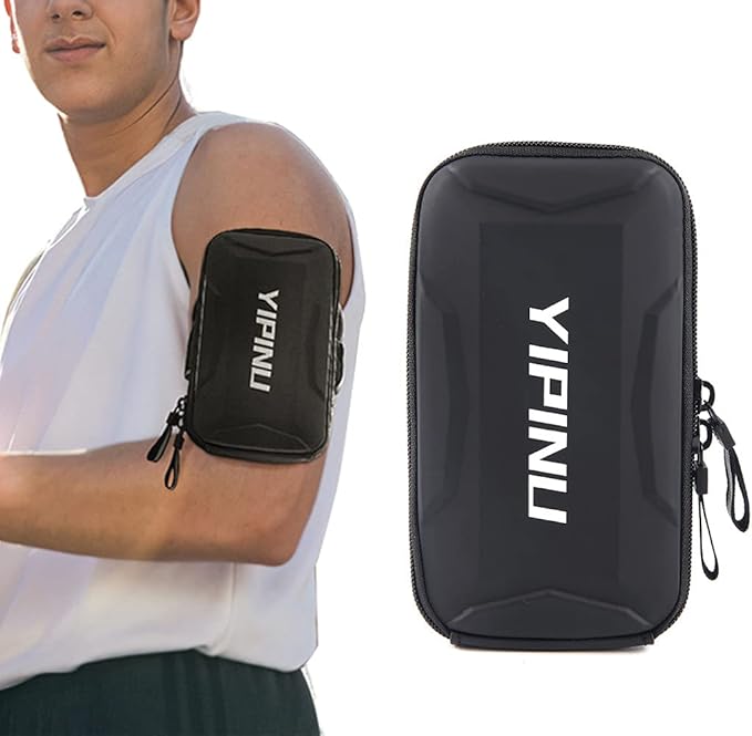 Dxyufazhe Outdoor Sports Multifunctional Armband Waterproof Running Sports Fitness Mobile Arm Bag, Compatible with iPhone 15 Pro Max 15 XS XR 8, Galaxy S25 S20 S10 Plus for Men & Women (Black)