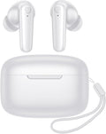 kurdene Wireless Earbuds Bluetooth 5.4 Headphones 60H Playtime Deep Bass Stereo Ear Buds with Mic Comfort Lightweight in Ear Earphones for Workout/Running White