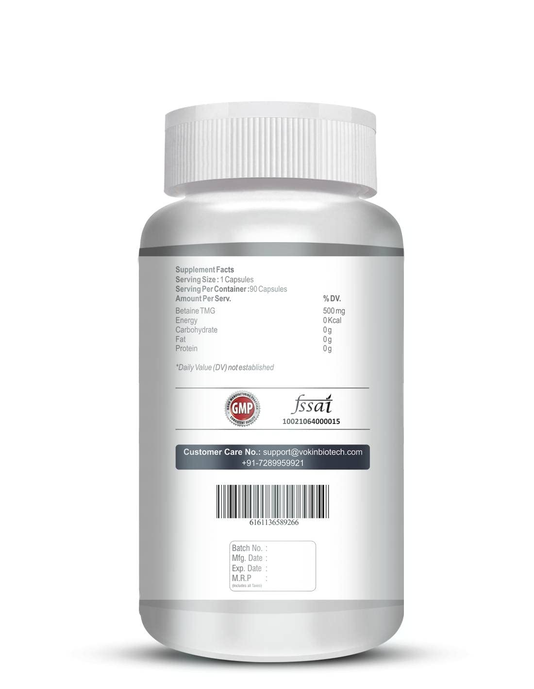 Vokin Biotech Betaine Trimethylglycine (TMG) for Support Healthy Homocysteine Levels