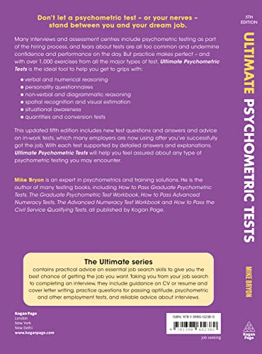 Ultimate Psychometric Tests: 1000 Questions And Answers For Verbal, Numerical, And Personality Tests (Ultimate Series)