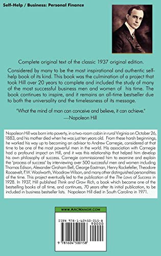 Think And Grow Rich - Complete Original Text: Special 70Th Anniversary Edition - Laminated Hardcover