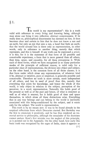 The World as Will and Representation, Vol. 1 by Schopenhauer, Arthur
