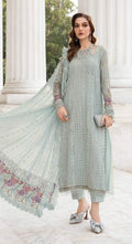 Anaita Sea-Green Fox Georgette Suit With Embroidered Sequence Work