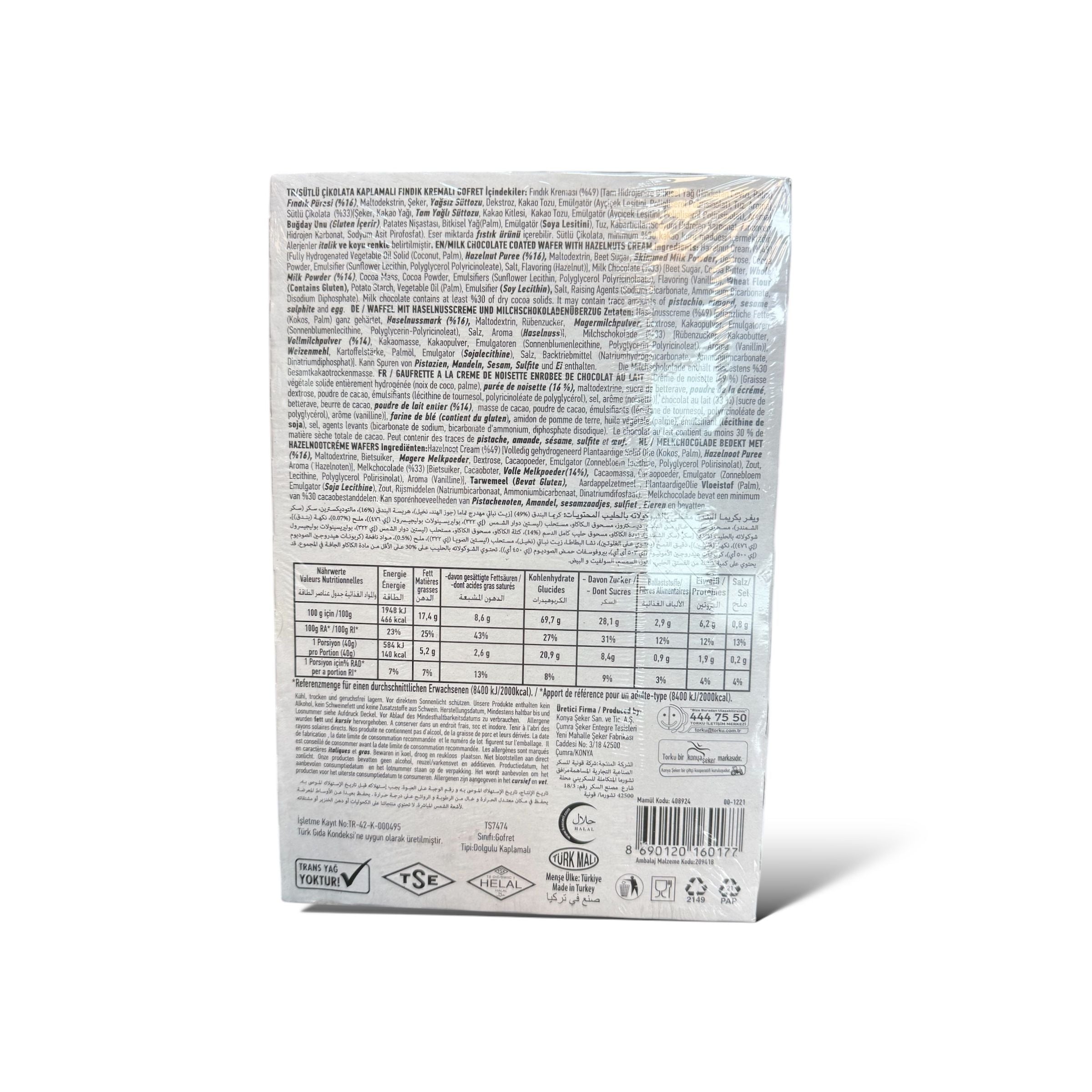 Ulker No. 1 Milk Chocolate Wafer Bars