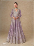 Anaita Lavender Chinon Stitched Anarkali Suits With Embroidery & Sequence Work