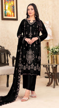 Anaita Black Velvet Suit With Embroidery Sequence Work
