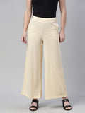 Souchii Beige Knitted Palazzos