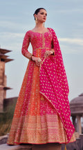 Anaita Pink Heavy Embroidered Faux Georgette Stitched Anarkali Suit