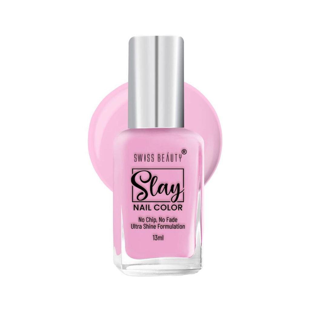 Swiss Beauty Slay Nail Color Ultra Shine Formulation - 03 Dreamy Pink