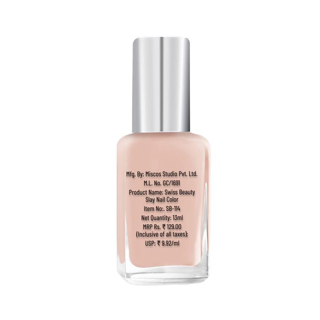 Swiss Beauty Slay Nail Color Ultra Shine Formulation - 04 French Toast