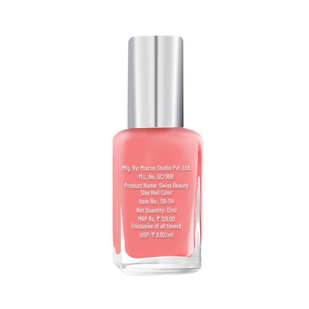 Swiss Beauty Slay Nail Color Ultra Shine Formulation - 05 Sunset