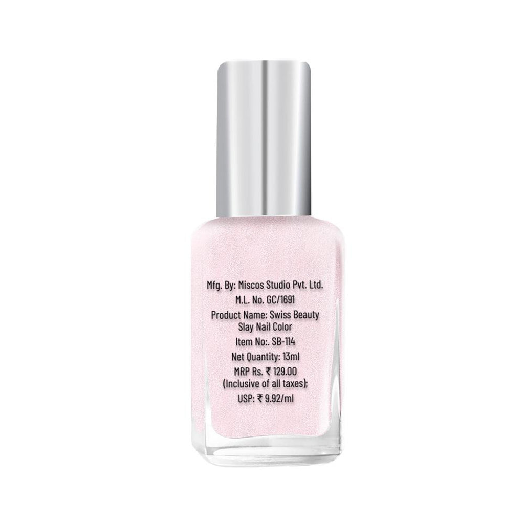 Swiss Beauty Slay Nail Color Ultra Shine Formulation - 09 French Pink