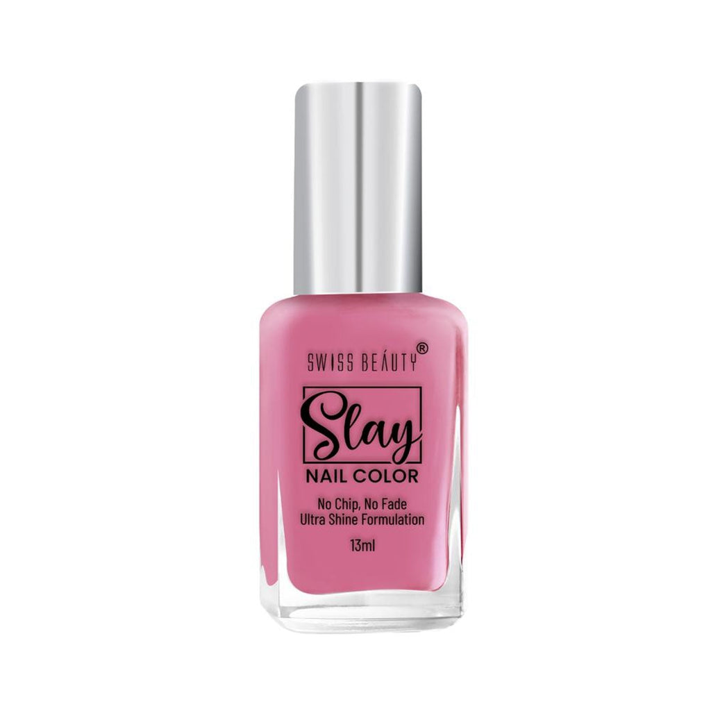 Swiss Beauty Slay Nail Color Ultra Shine Formulation - 13 Perfect Pink