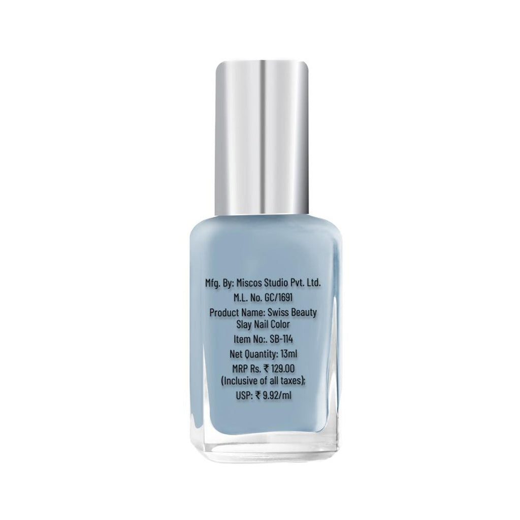Swiss Beauty Slay Nail Color Ultra Shine Formulation - 17 Sea Bed
