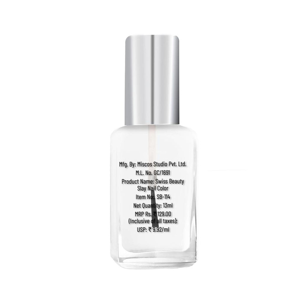 Swiss Beauty Slay Nail Color Ultra Shine Formulation - 24 Top Coat
