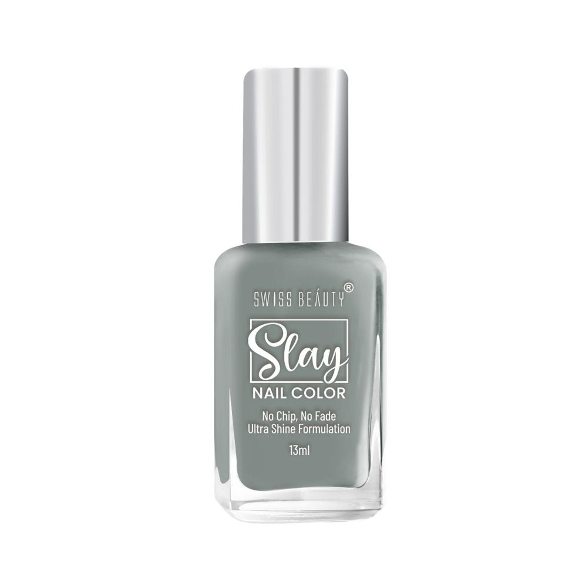 Swiss Beauty Slay Nail Color Ultra Shine Formulation - 26 Grey Stone