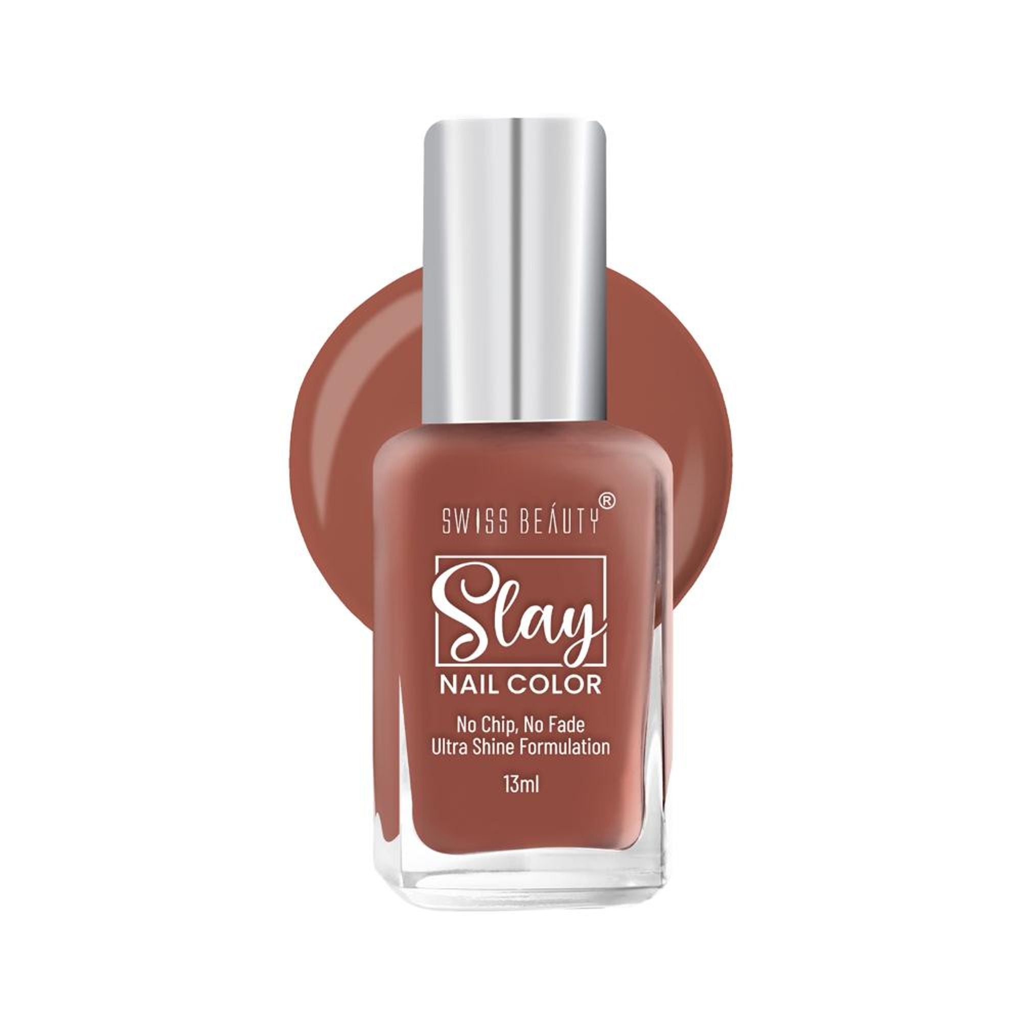 Swiss Beauty Slay Nail Color Ultra Shine Formulation - 33 Rose Wood