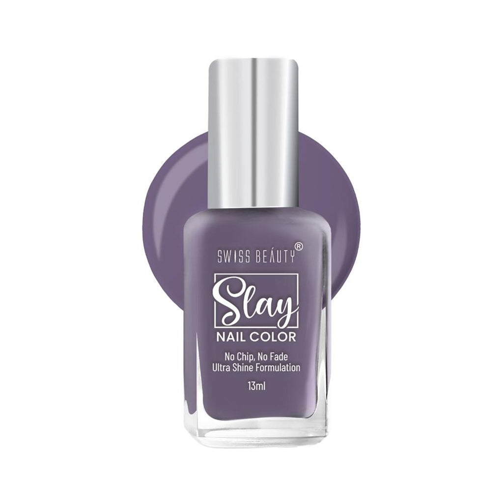 Swiss Beauty Slay Nail Color Ultra Shine Formulation - 40 Grape