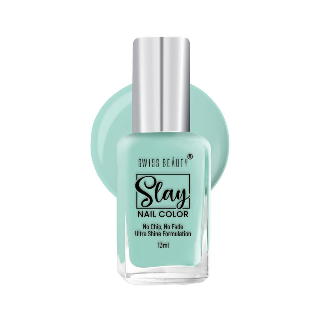 Swiss Beauty Slay Nail Color Ultra Shine Formulation - 43 Tropical Green
