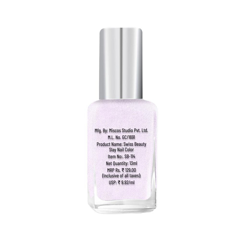Swiss Beauty Slay Nail Color Ultra Shine Formulation - 48 Drizzle