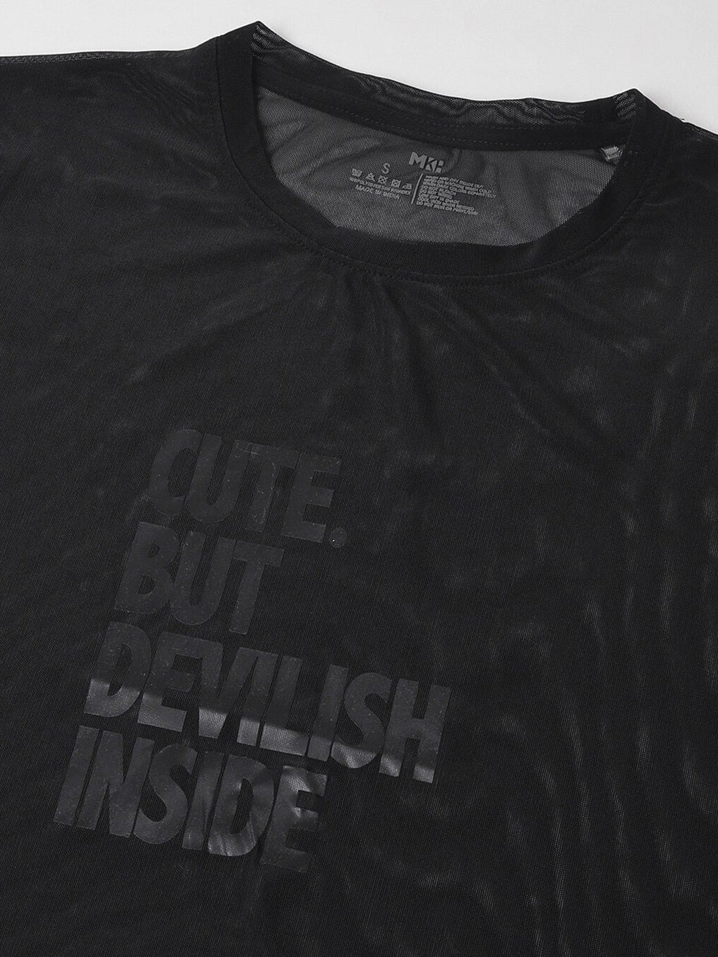 MKH Typography Printed Round Neck Short Sleeves Dri-FIT Relaxed Fit T-shirt