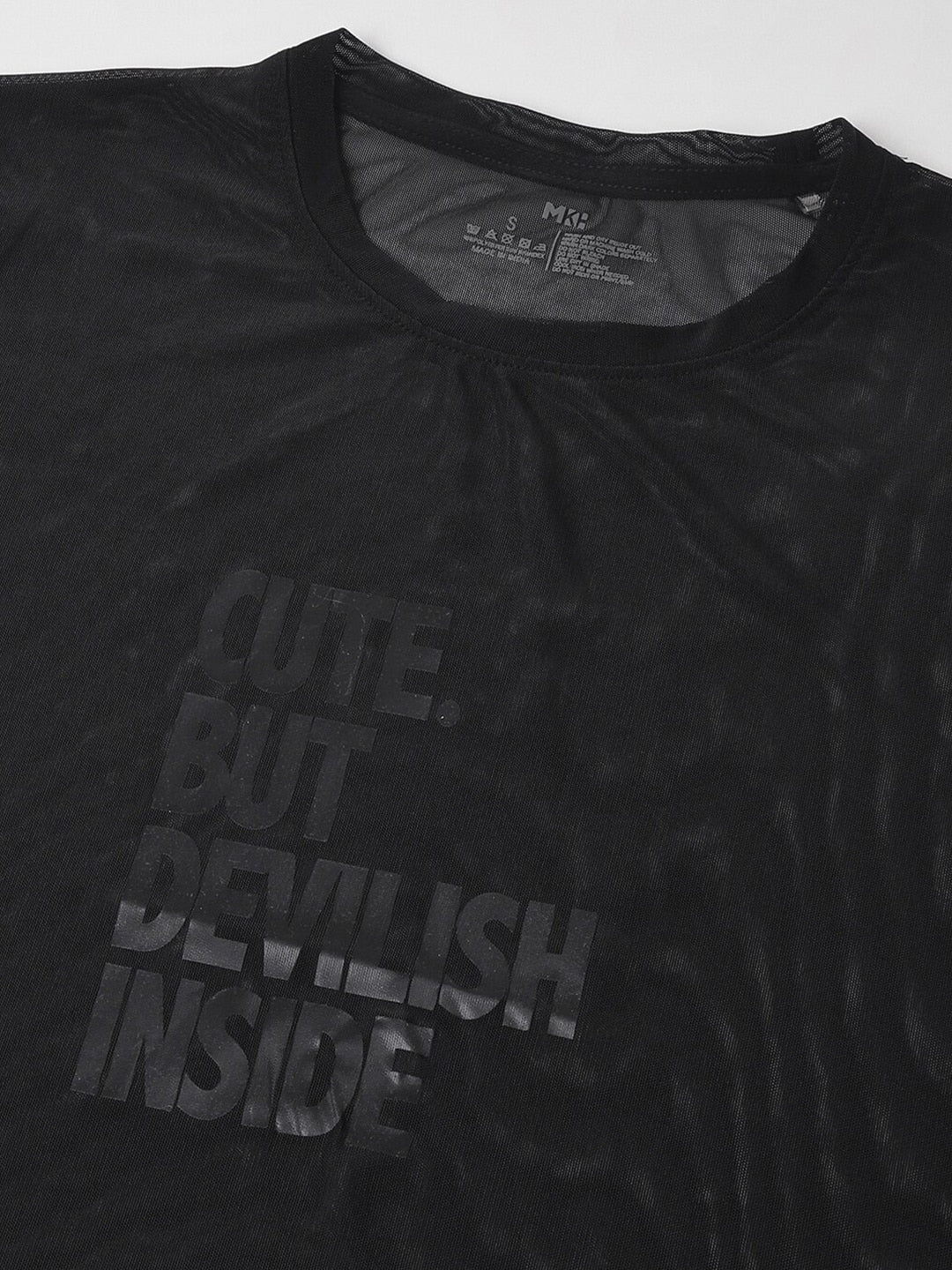 MKH Typography Printed Round Neck Short Sleeves Dri-FIT Relaxed Fit T-shirt