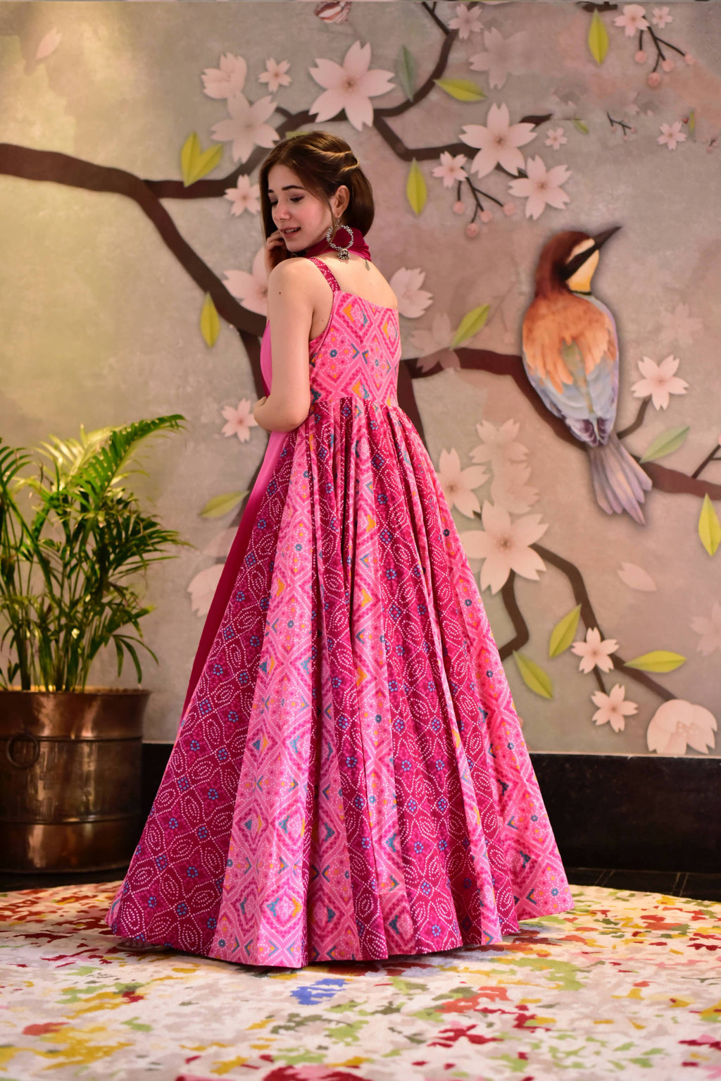 Everywhere Designer Pink Silk Cotton Stitched Suit With Dupatta - Anbazaar