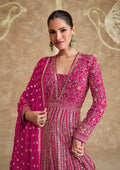 Anaita Pink Real Georgette Sequins Embroidered Anarkali Salwar Suit