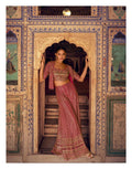 Anaita Magenta Georgette Stitched 3 Piece Set With Embroidery Zarkan Work