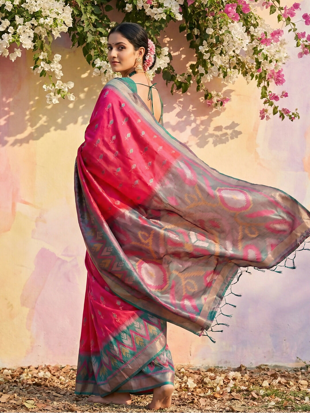 Shree Shyam Fashion Pink Soft Silk Saree