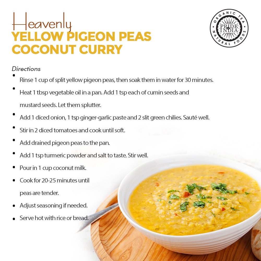 Indian Split Yellow Pigeon Peas - Protein & Fiber Rich Toor Dal Jar
