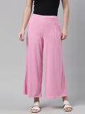 Souchii Women Pink Knitted Palazzos