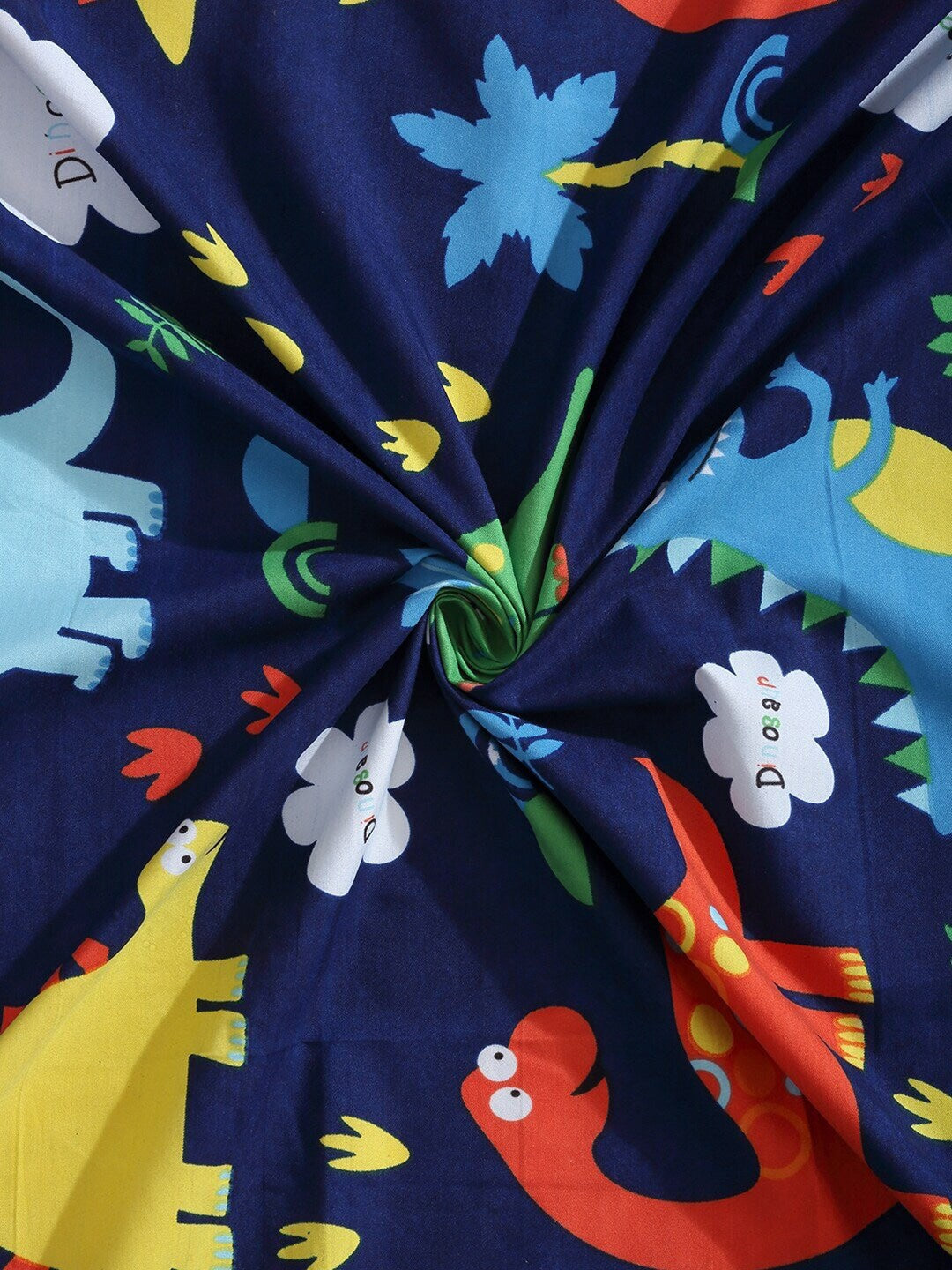 Home Sizzler Blue & Red Cartoon Characters 210 TC Bedsheet with Pillow Cover