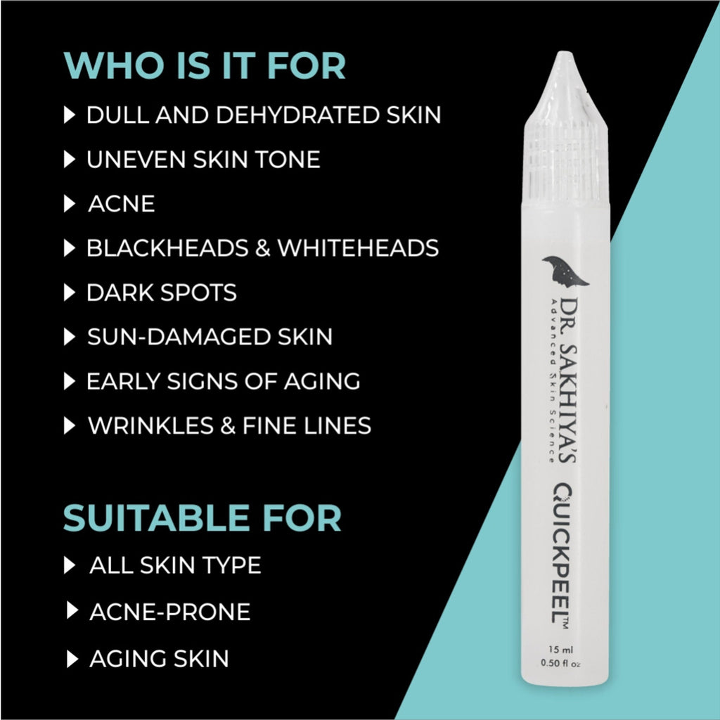 Dr.Sakhiya AHA 30% + BHA 2% Peeling Solution Home-Based Quick Peel for Hydrating & Glowing Skin