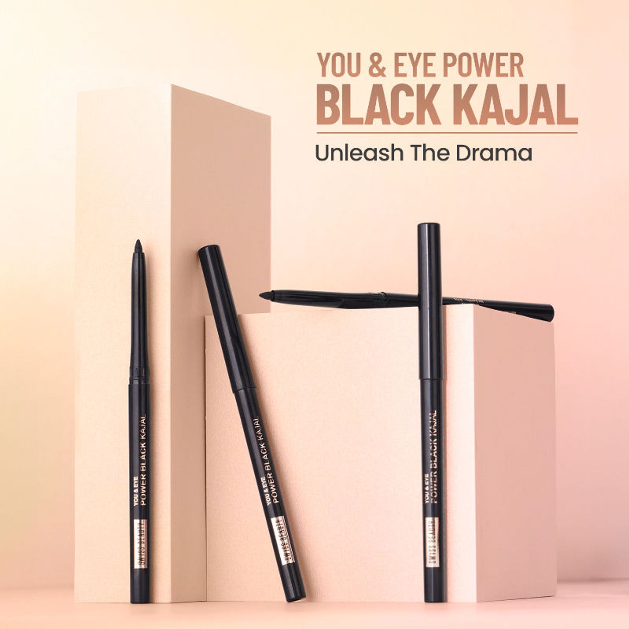 Swiss Beauty You & Eye Power Black Kajal - Pack Of 2