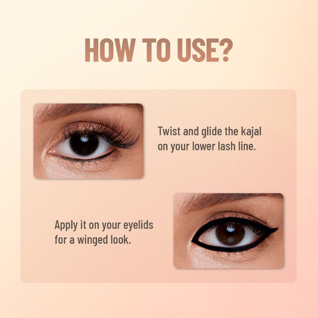 Swiss Beauty You & Eye Power Black Kajal - Pack Of 2