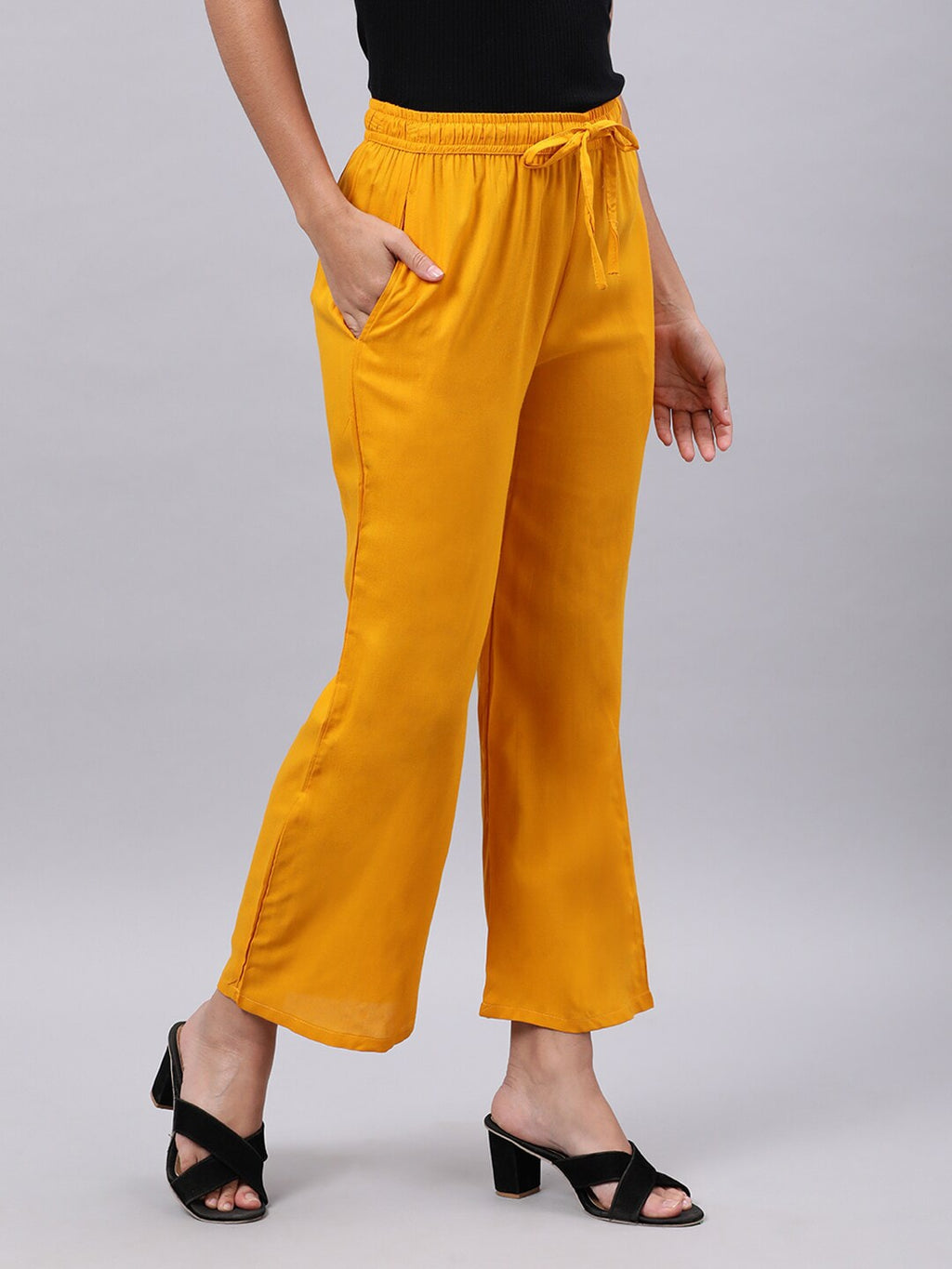 Souchii Yellow Liva Ethnic Palazzos
