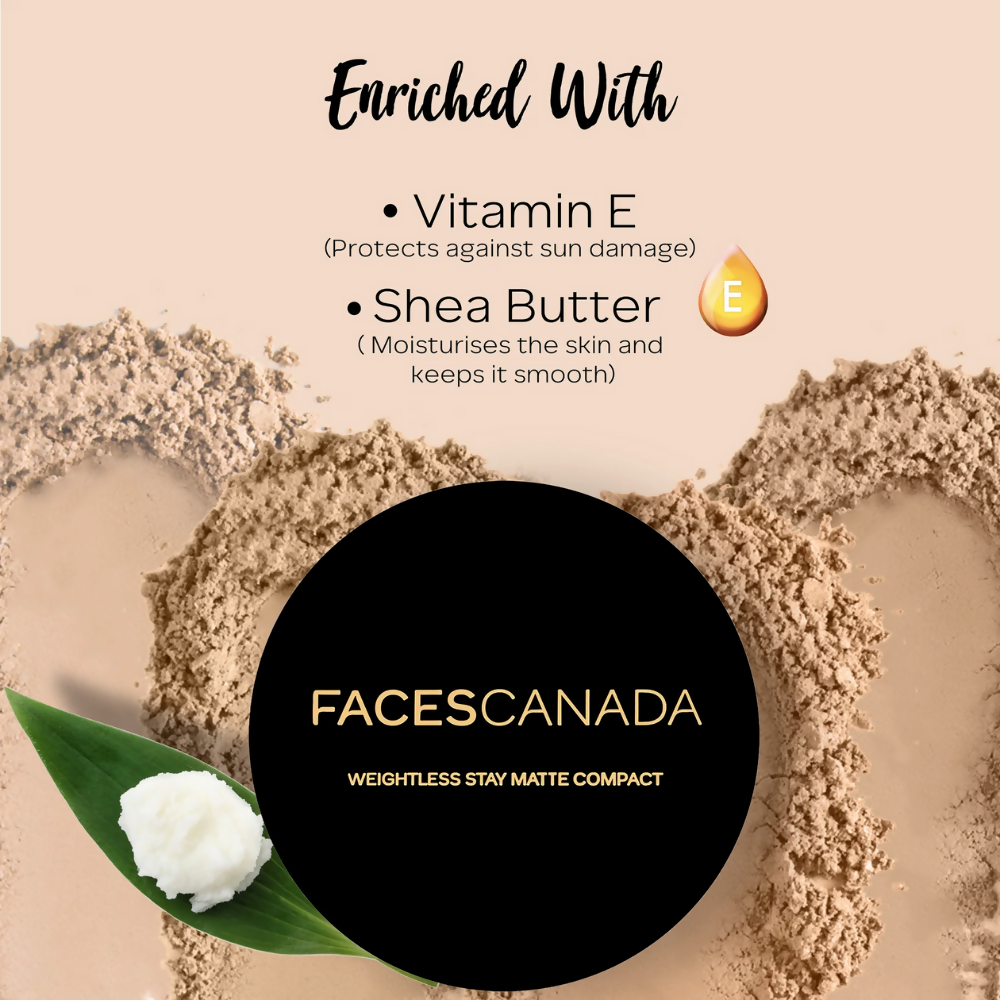 Faces Canada Compact Powder - Face Powder with SPF 20 - Natural Almond 06