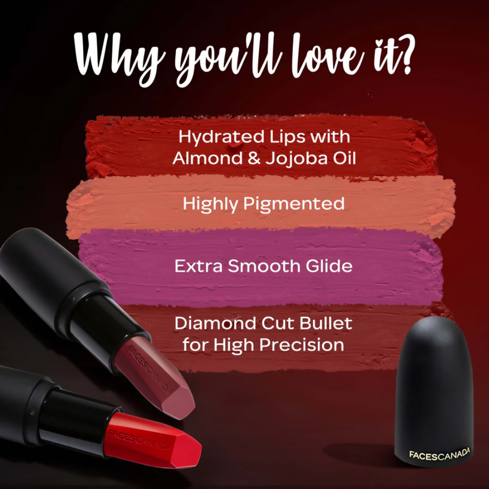 Faces Canada Weightless Matte Finish Lipstick - Forsake Beauty 01