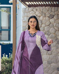 Pramukh Fab Lavender Color Rayon Kurta Set