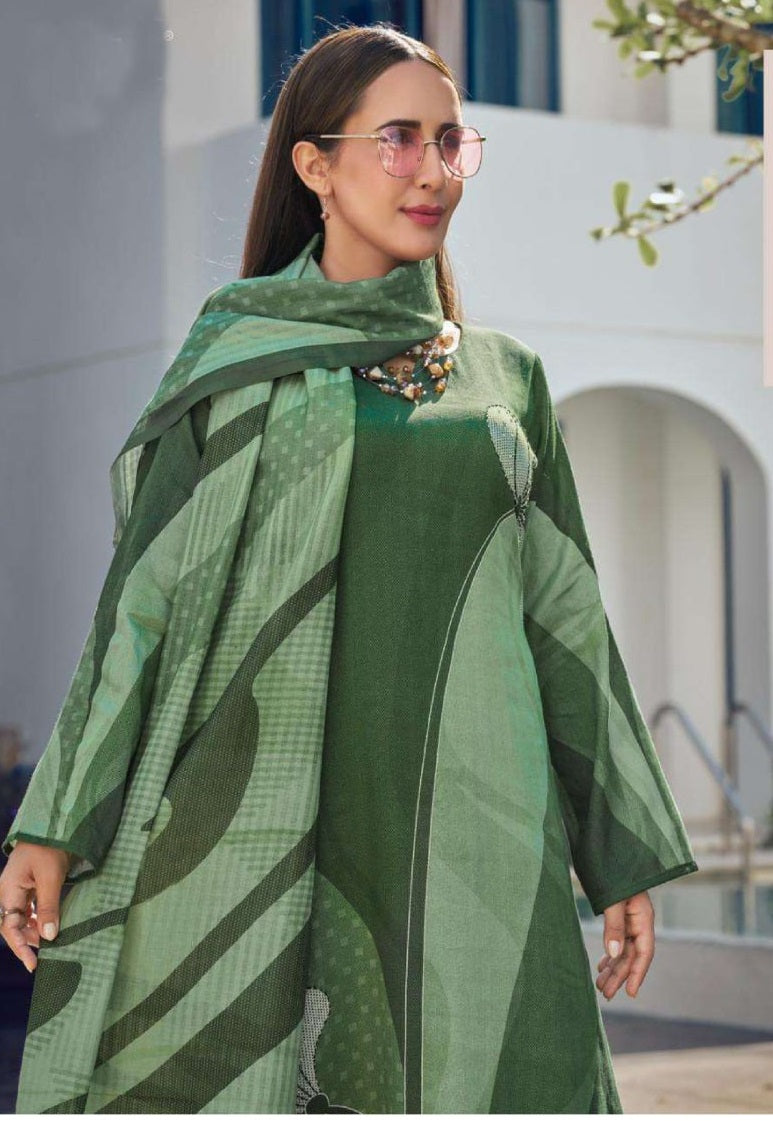 Pramukh Fab Green Color Rayon Kurta Set