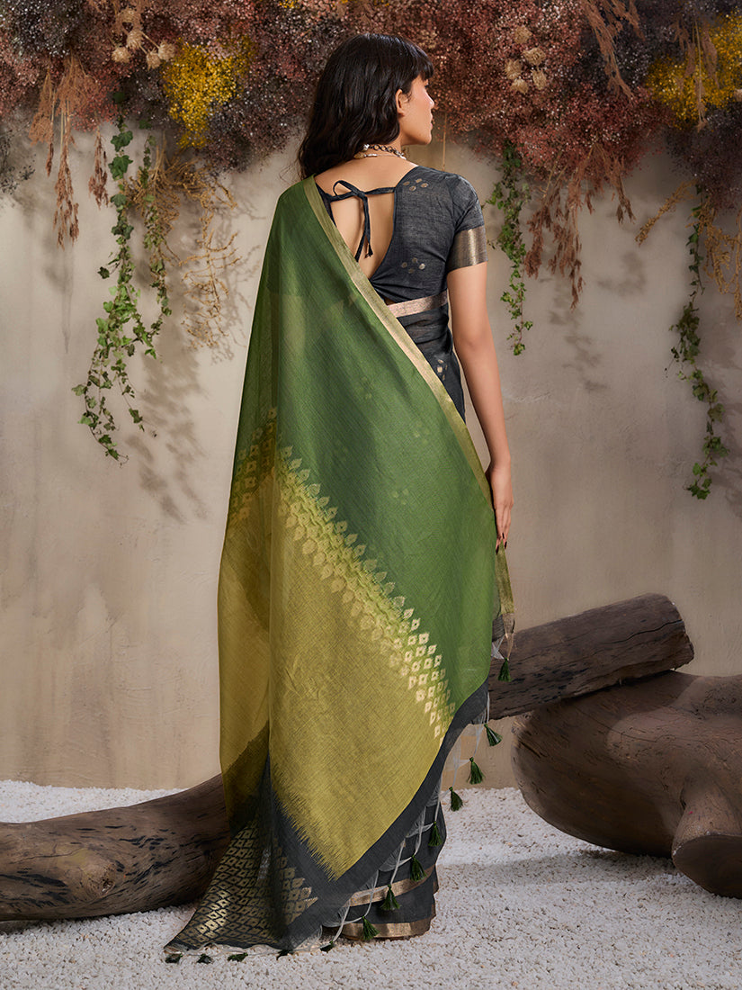 Monjolika Fashion Multi Colour Viscose Cotton Weaving Contemporary Saree
