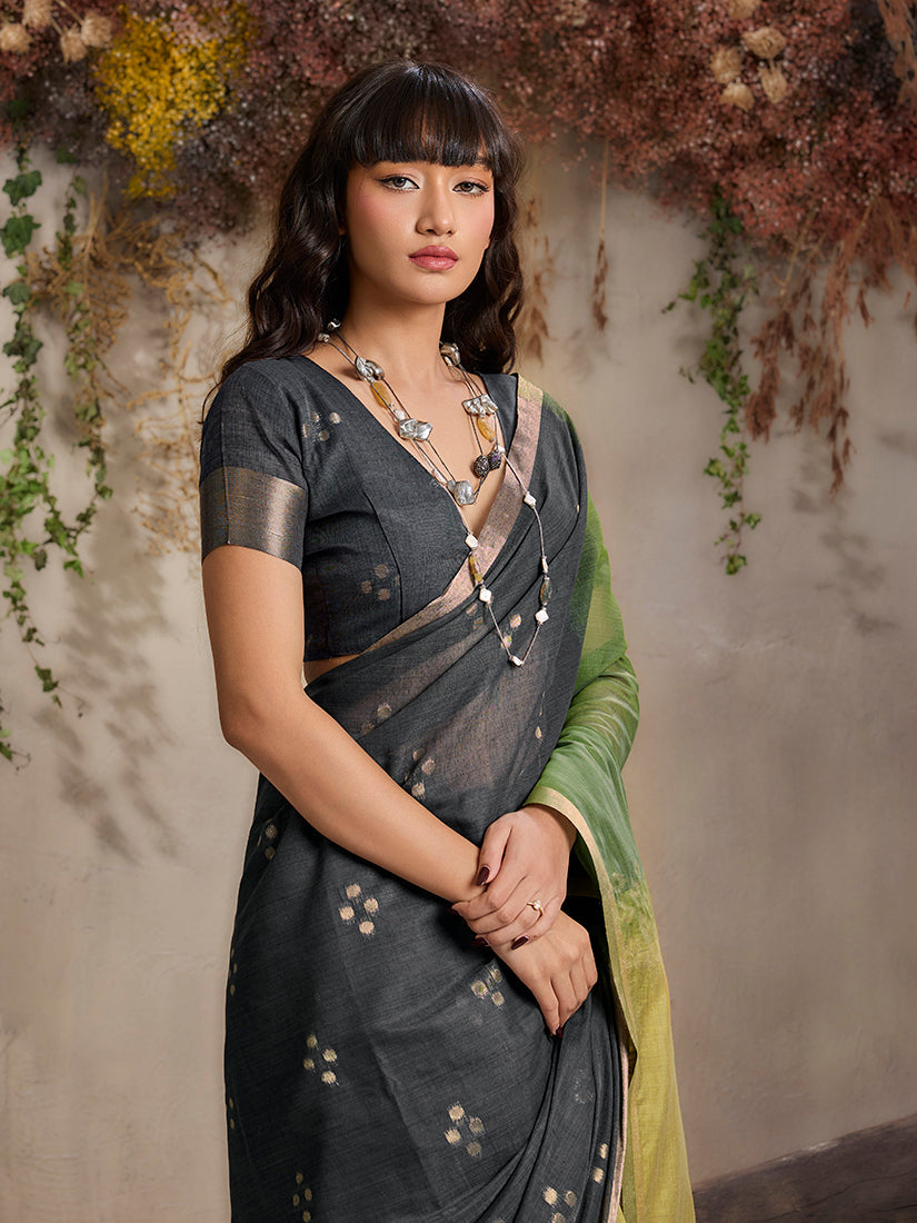 Monjolika Fashion Multi Colour Viscose Cotton Weaving Contemporary Saree