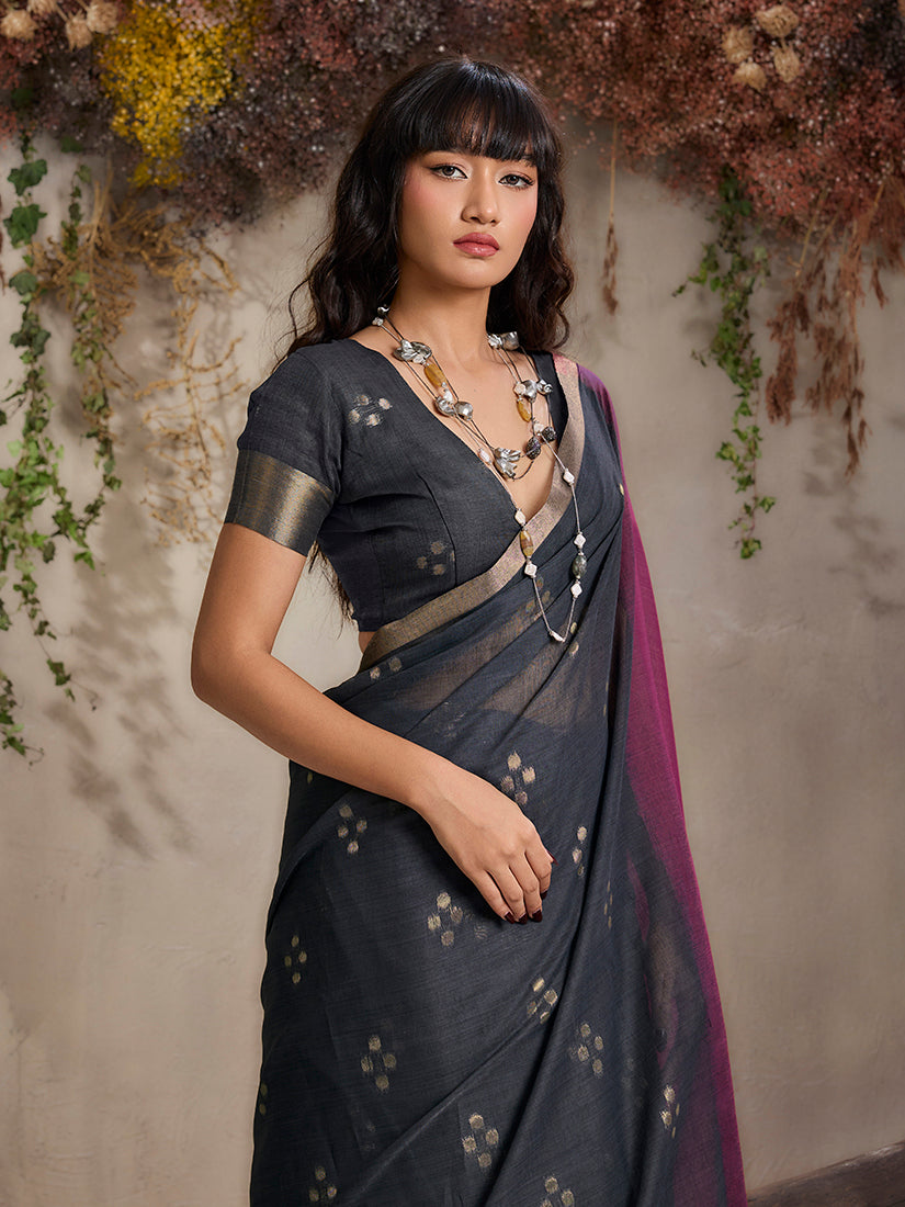 Monjolika Fashion Multi Colour Viscose Cotton Weaving Contemporary Saree