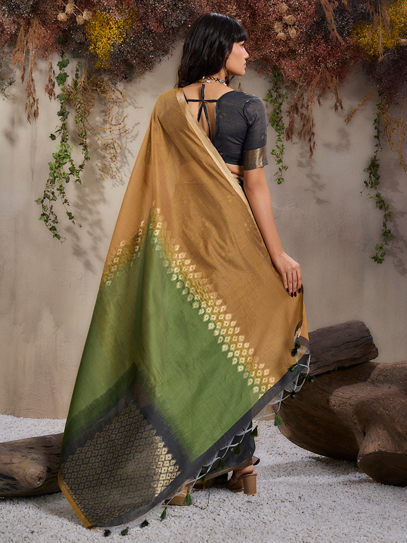 Monjolika Fashion Multi Colour Viscose Cotton Weaving Contemporary Saree